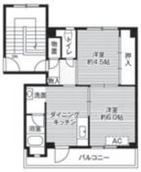 ビレッジハウス富山南2号棟 (407号室)の物件間取画像